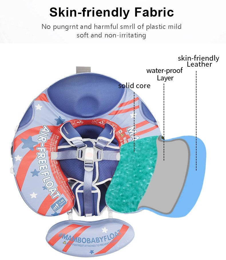 Mambobaby™ American Doughnut | Luchtvrije Babyzwemband met Zonnekap (3–24 mnd)