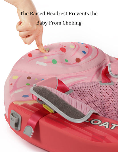 Mambobaby™ Vanille Cupcake | Luchtvrije Babyzwemband & Trainer (3-24m)