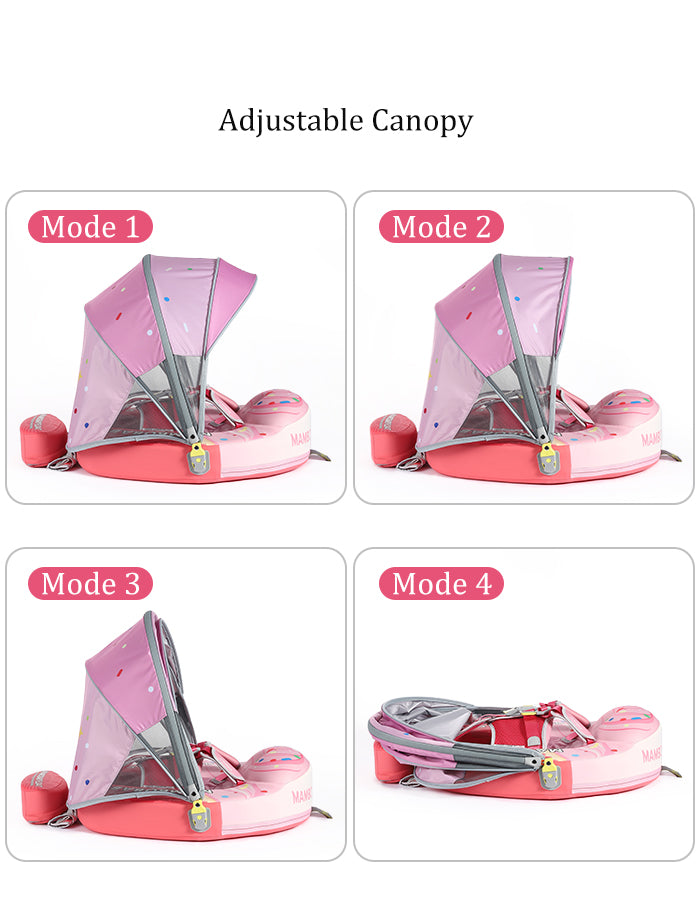 Mambobaby™ Vanille Cupcake | Luchtvrije Babyzwemband & Trainer (3-24m)