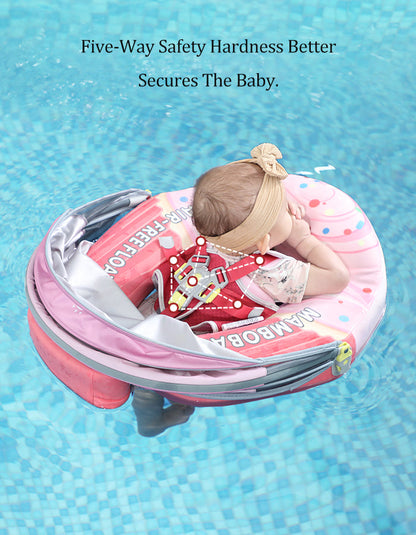 Mambobaby™ Vanille Cupcake | Luchtvrije Babyzwemband & Trainer (3-24m)