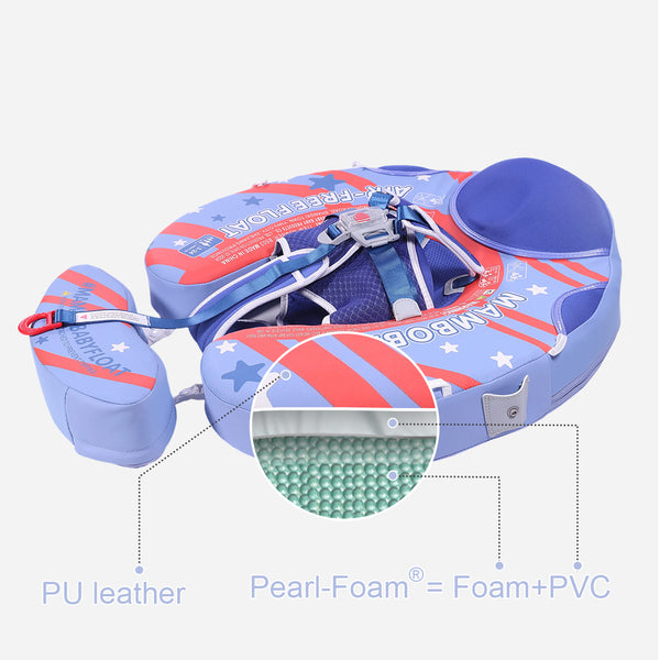 Mambobaby™ American Doughnut | Luchtvrije Babyzwemband met Zonnekap (3–24 mnd)