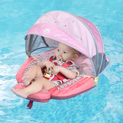 Mambobaby™ Vanille Cupcake | Luchtvrije Babyzwemband & Trainer (3-24m)