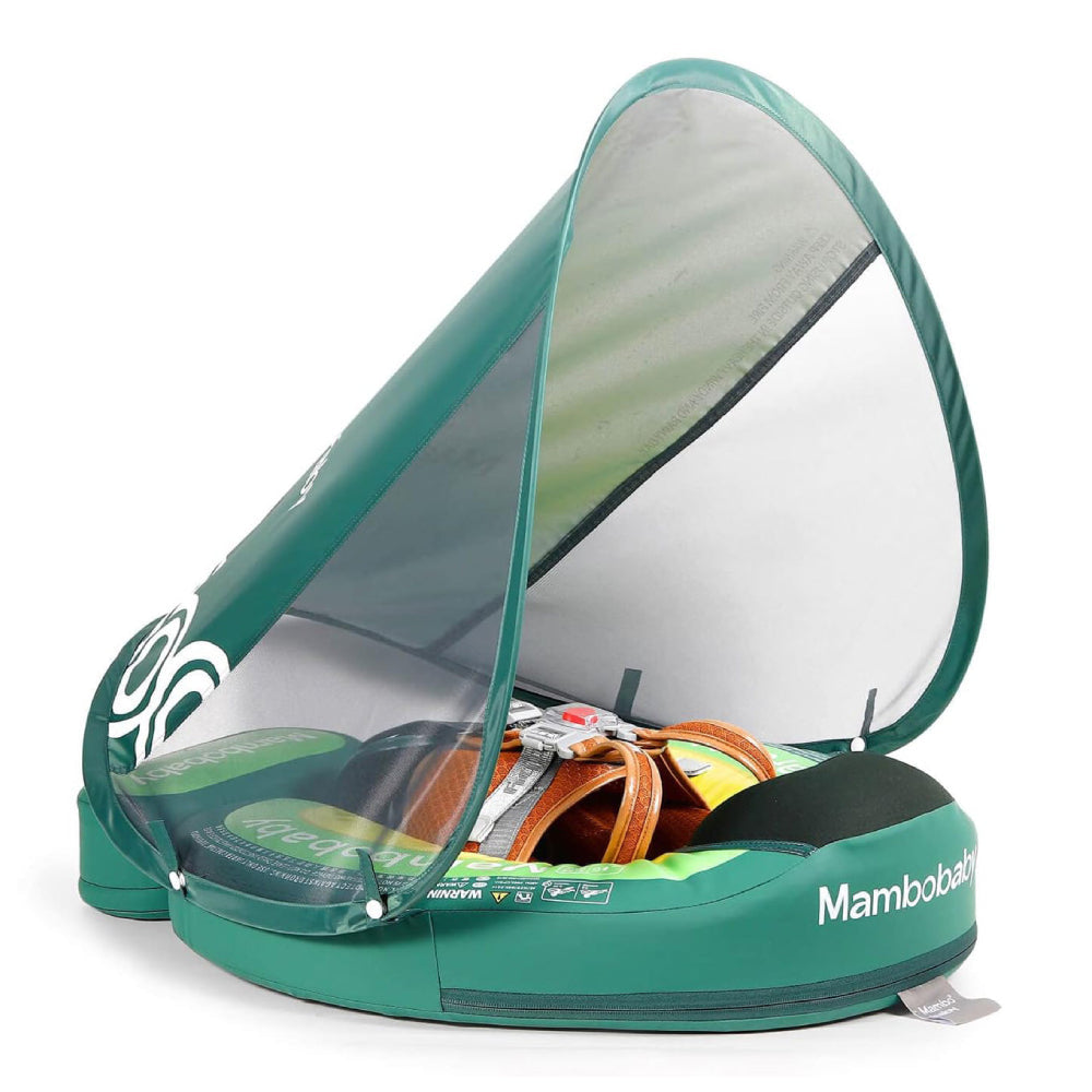 Mambobaby™ Avocado Zwemtrainer - Luxe onzinkbare baby float met zonnekap voor 3-24 maanden