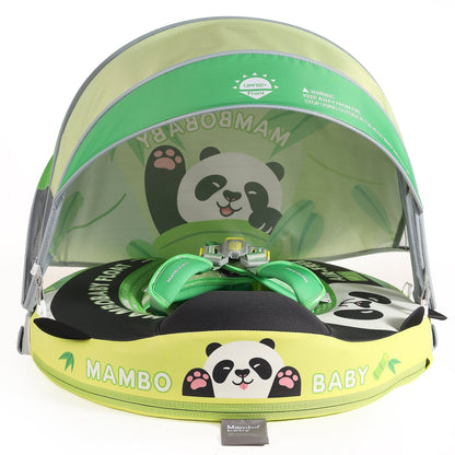 Interieur aanzicht van de Mambobaby Float met Zonnescherm | Toont de zitsteun, veiligheidsgordel en ergonomie