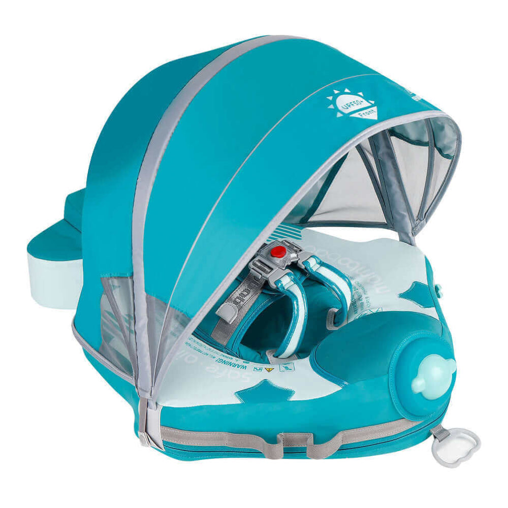 Mambobaby™ Vliegtuig Zwemtrainer - Luxe onzinkbare baby float met zonnekap voor 3-48 maanden.