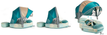 Close-up van de verstelbare en afneembare UPF 50+ Zonnekap die uw kind optimale zonbescherming biedt.